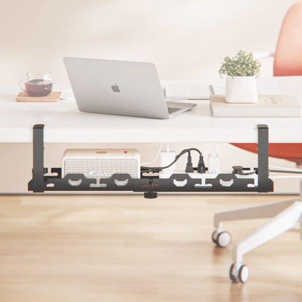 Adjustable Under - Desk Cable Management Organizer - Keep Your Workspace Tidy!