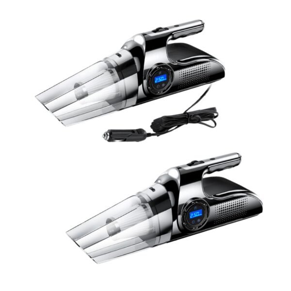 4 - In - 1 Car Vacuum Cleaner with Inflator, Tire Pressure Detection and Lighting