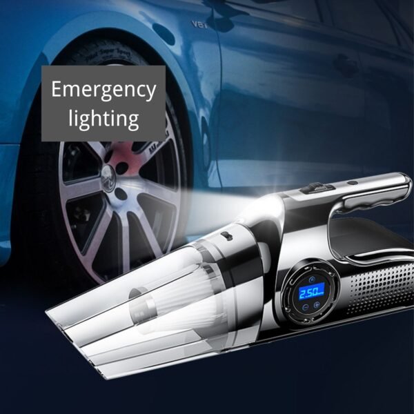 4 - In - 1 Car Vacuum Cleaner with Inflator, Tire Pressure Detection and Lighting - Image 4