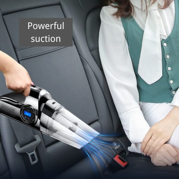 4 - In - 1 Car Vacuum Cleaner with Inflator, Tire Pressure Detection and Lighting - Image 5