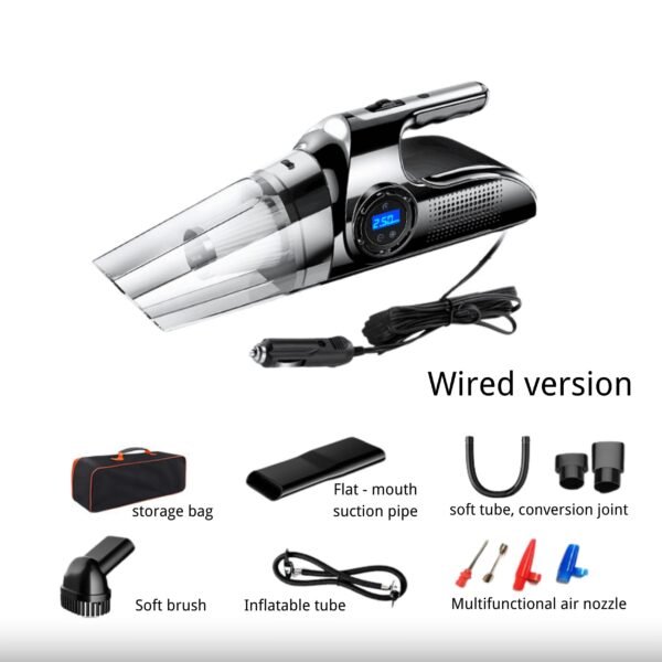 4 - In - 1 Car Vacuum Cleaner with Inflator, Tire Pressure Detection and Lighting - Image 7